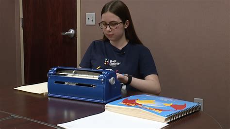 Brooke Petro wins first place in 2021 Braille Challenge